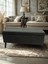 Sandıklı Keten Puf Bench – Antrasit Gri | 90X45X40 cm Depolama Alanlı, Modern Oturma & Dekoratif Ayak Ucu Pufu 1