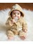 Yenidoğan Unisex Bebek Sevimli Fil Içi Polarlı Welsoft Peluş Astronot Kapüşonlu Tulum 1