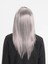 Platin Gri Gümüş Uzun Parti Peruğu 3