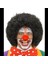 Siyah Kıvırcık Afro Peruk ve Kırmızı Sünger Burun Seti 1