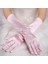 Uzun Boy Ekstra Parlak Saten Eldiven Pembe Renk 2