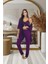 Izabel Kadın Üçlü Sabahlık Desanllı Fantazi Pijama Takım 2