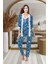 Izabel Kadın Üçlü Sabahlık Desanllı Fantazi Pijama Takım 1