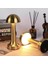 Altın Metal Mantar Masa Lambası, Kablosuz, Led, 3 Renk, USB Şarjlı, Şık Tasarım 4