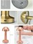 Dokunmatik Mantar Masa Lambası 3 Işık Renkli Şarjlı Masa Lambası Metal Ürün Rose Gold 2