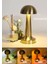 Mantar Model Retro Masa Lambası Gold Altın Renkli Dimmerli Şarjlı Dekoratif Dokunmatik Masa Lambası 5