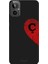 General Mobile Gm 23 Se Için Siyah Ç Harfli Touch Of love Desenli Silikon Kılıf 1