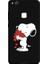 Huawei P10 Lite Için Siyah Snoopy Love Desenli Silikon Kılıf 1