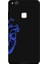 Huawei P10 Lite Için Siyah Blue Heart Desenli Silikon Kılıf 1
