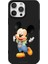 iPhone 14 Pro Max Için Siyah Baby Mickey Desenli Silikon Kılıf 1