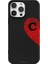 iPhone 14 Pro Için Siyah C Harfli Touch Of love Desenli Silikon Kılıf 1