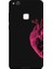 Huawei P10 Lite Için Siyah Pink Heart Desenli Silikon Kılıf 1