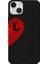 iPhone 13 Için Siyah L-Harfli Touch Of love Desenli Silikon Kılıf 1