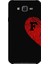 Samsung Galaxy J7 2015 Için Siyah F Harfli Touch Of love Desenli Silikon Kılıf 1