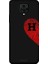 Xiaomi Redmi Note 9 Pro Için Siyah H Harfli Touch Of love Desenli Silikon Kılıf 1