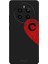 Realme 12 Pro Plus Için Siyah C Harfli Touch Of love Desenli Silikon Kılıf 1