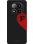 Xiaomi Redmi 14 Pro Plus Için Siyah F Harfli Touch Of love Desenli Silikon Kılıf 1