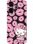 Xiaomi Redmi 13 4g Için Siyah Pink Kiss Kitty Desenli Silikon Kılıf 1