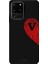 Samsung Galaxy S20 Ultra Için Siyah V Harfli Touch Of love Desenli Silikon Kılıf 1