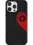 iPhone 13 Pro Max Için Siyah O Harfli Touch Of love Desenli Silikon Kılıf 1