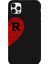 iPhone 11 Pro Max Için Siyah R-Harfli Touch Of love Desenli Silikon Kılıf 1
