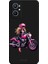 Oppo A96 4g Için Siyah Pink Rider Desenli Silikon Kılıf 1