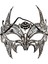 Siyah Lazer Kesim Kristal Taşlı Metal Lüks Maske 1