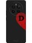 Realme 12 Pro Plus Için Siyah D Harfli Touch Of love Desenli Silikon Kılıf 1
