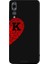 Huawei P20 Pro Için Siyah K-Harfli Touch Of love Desenli Silikon Kılıf 1