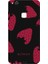 Huawei P10 Lite Için Siyah Dark Cherry Desenli Silikon Kılıf 1