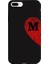 iPhone 8 Plus Için Siyah M Harfli Touch Of love Desenli Silikon Kılıf 1