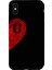 iPhone x Için Siyah Ü-Harfli Touch Of love Desenli Silikon Kılıf 1
