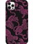 iPhone 12 Pro Için Siyah Pink Roar Desenli Silikon Kılıf 1