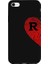iPhone 7 Için Siyah R Harfli Touch Of love Desenli Silikon Kılıf 1
