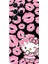Samsung Galaxy S21 Ultra Için Siyah Pink Kiss Kitty Desenli Silikon Kılıf 1
