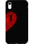 iPhone Xr Için Siyah I-Harfli Touch Of love Desenli Silikon Kılıf 1