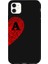 iPhone 11 Için Siyah A-Harfli Touch Of love Desenli Silikon Kılıf 1