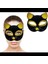 Siyah Renk Gold Simli Kedi Maskesi 2