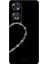 Oppo A60 Için Siyah Heart-String Desenli Silikon Kılıf 1