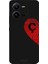 Vivo V25 Için Siyah Ç Harfli Touch Of love Desenli Silikon Kılıf 1