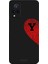 Vivo V21 Için Siyah Y Harfli Touch Of love Desenli Silikon Kılıf 1