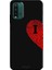 Xiaomi Redmi 9t Için Siyah I Harfli Touch Of love Desenli Silikon Kılıf 1