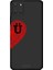 Samsung Galaxy Note 10 Lite Için Siyah Ü-Harfli Touch Of love Desenli Silikon Kılıf 1