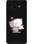 Samsung Galaxy Note 9 Için Siyah Meow Hug Desenli Silikon Kılıf 1