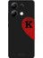 Xiaomi Redmi Note 13 4g Için Siyah K Harfli Touch Of love Desenli Silikon Kılıf 1