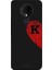 Tecno Pova Neo Için Siyah K Harfli Touch Of love Desenli Silikon Kılıf 1