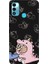 Tecno Spark 7t Için Siyah Jerry Dino Desenli Silikon Kılıf 1