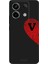 Xiaomi Redmi Note 13 Pro 5g Için Siyah V Harfli Touch Of love Desenli Silikon Kılıf 1