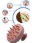 Saç Bakım Fırçası, Saç Derisine Masaj Yapan Duş Fırçası(Gülkurusu) Slikon Saç Masaj Taragı 4
