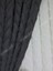 Puffy Herringbone Anrasit Desenli Keten Fon Perde L Ürün Sık Pile L Aksesuar Hediyeli L Tek Kanat 4